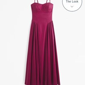Abercrombie & Fitch Dipped-Waist Sweetheart Maxi Dress